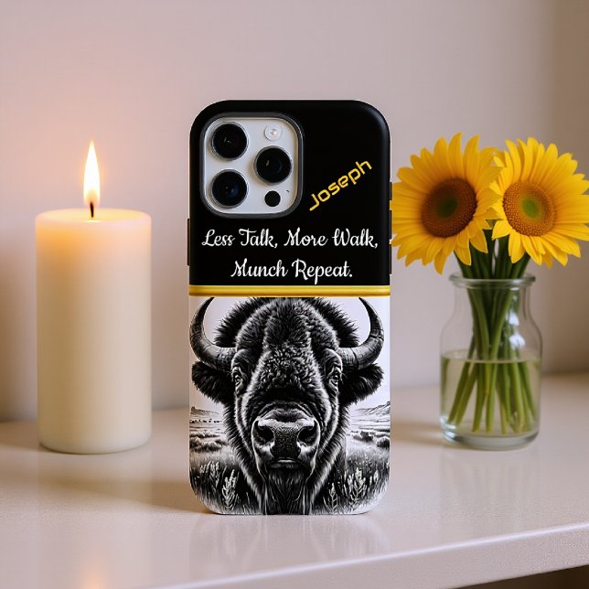 Funda iPhone 16 Pro Max Bison Grazing en Open Prairie (Subido por el creador)