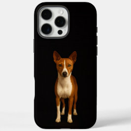 Funda iPhone 16 Pro Max Black 4 Luxe iPhone 16 Pro Max, Classy Basenji Dog