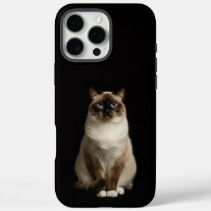 Funda iPhone 16 Pro Max Black 4 Luxe iPhone 16 Pro Max, Gato Birmano
