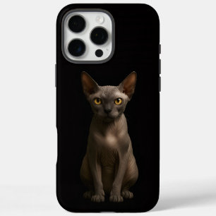Funda iPhone 16 Pro Max Black 4 Luxe iPhone 16 Pro Max, Gato Sphynx