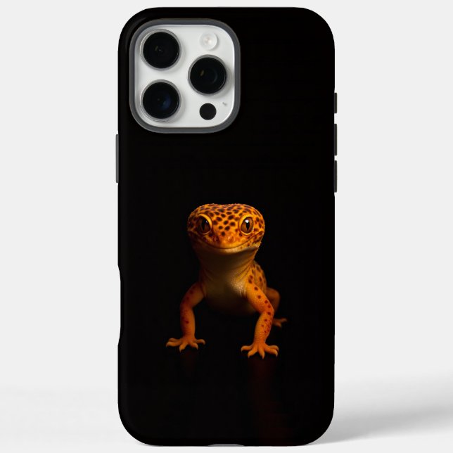 Funda iPhone 16 Pro Max Black 4 Luxe iPhone 16 Pro Max, Gecko Leopardo (Reverso)