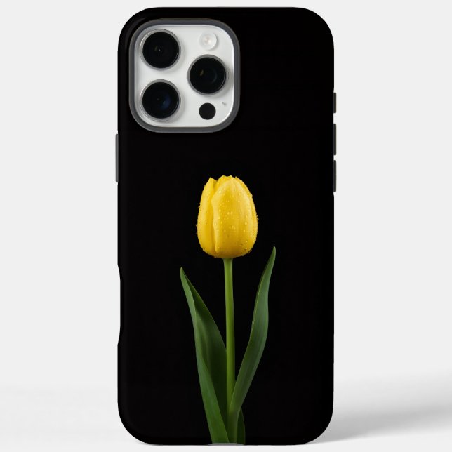 Funda iPhone 16 Pro Max Black 4 Luxe iPhone 16 Pro Max, Golden Tulip (Reverso)