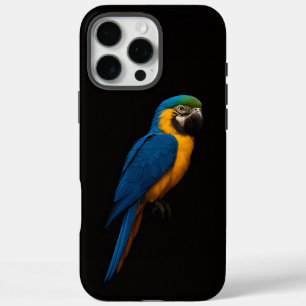 Funda iPhone 16 Pro Max Black 4 Luxe iPhone 16 Pro Max, Guacamayo Azul Ama