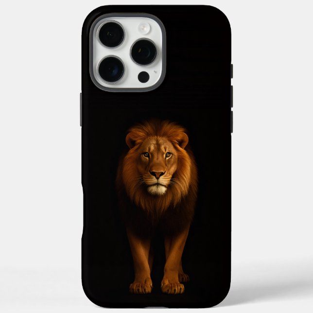 Funda iPhone 16 Pro Max Black 4 Luxe iPhone 16 Pro Max, Majestic Lion (Reverso)