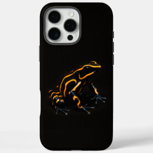 Funda iPhone 16 Pro Max Black 4 Luxe iPhone 16 Pro Max, Rana negra Naranja