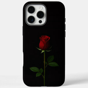 Funda iPhone 16 Pro Max Black 4 Luxe iPhone 16 Pro Max, Rosa Roja Terciope