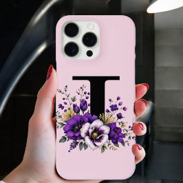 Funda iPhone 16 Pro Max Bloom Lavender: 'I' inicial monogramado
