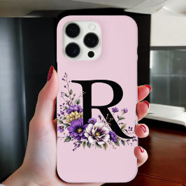 Funda iPhone 16 Pro Max Bloom Lavender : 'R' inicial monogramada