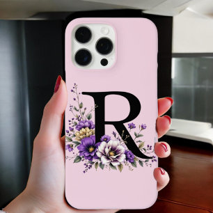 Funda iPhone 16 Pro Max Bloom Lavender : 'R' inicial monogramada