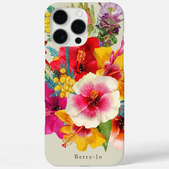 Funda iPhone 16 Pro Max Blooms Tropicales Calientes (Reverso )