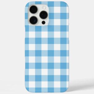 Funda iPhone 16 Pro Max Blue Gingham