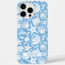 Funda iPhone 16 Pro Max Blue Shells Personalized