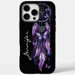 Funda iPhone 16 Pro Max Boho Butterfly Feather Dreamcatcher