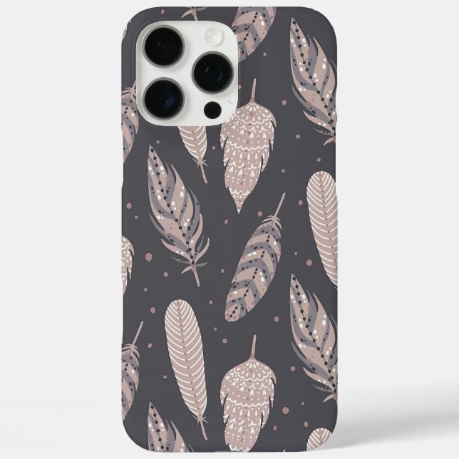 Funda iPhone 16 Pro Max Boho Feathers (Reverso )