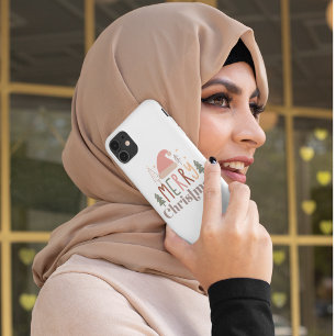 Funda iPhone 16 Pro Max Boho Funny Whimsical Feliz Navidad