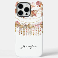 Boho Gemstone Fall Leaf iPhone nativo americano