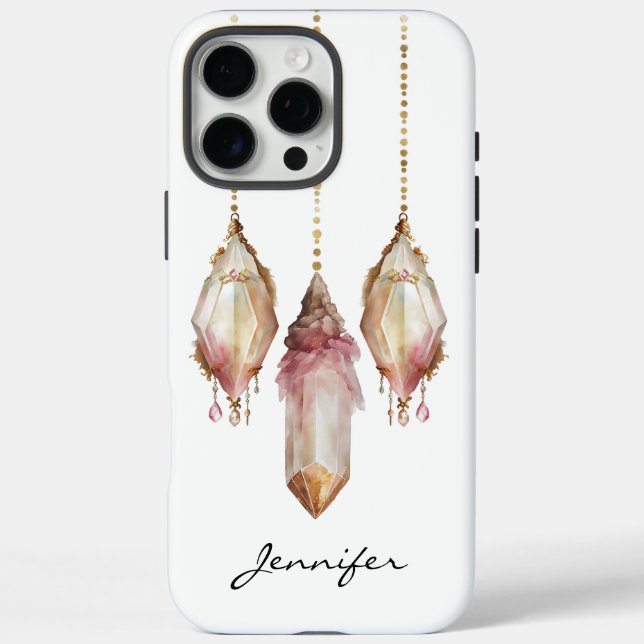 Funda iPhone 16 Pro Max Boho Gemstone nativo americano iPhone (Reverso)