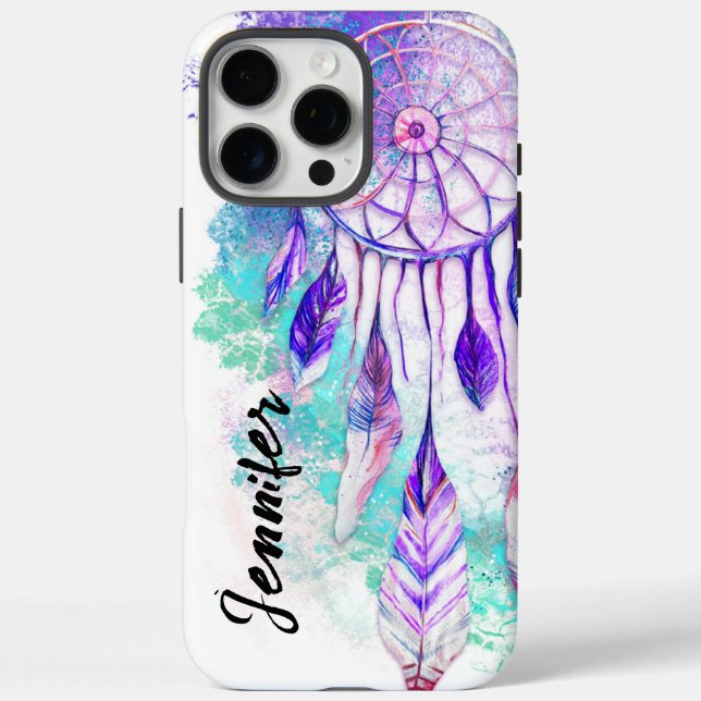 Funda iPhone 16 Pro Max Boho Indian Dreamcatcher (Reverso)