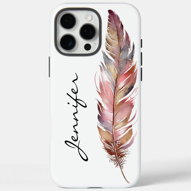 Funda iPhone 16 Pro Max Boho Nativo Feather iPhone (Reverso)