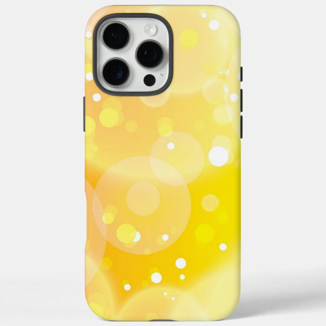 Funda iPhone 16 Pro Max Bokeh amarillo (todos los teléfonos) (Reverso)