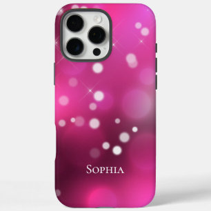 Funda iPhone 16 Pro Max Bokeh blanco rosado bonito