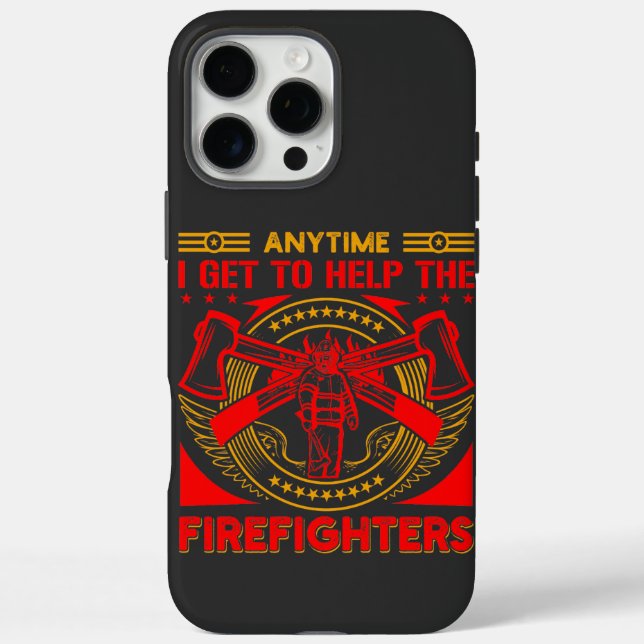 Funda iPhone 16 Pro Max Bomberos apoyan a la comunidad (Reverso)