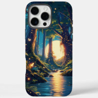 Bosque tranquilo con árboles antiguos y diseño lun