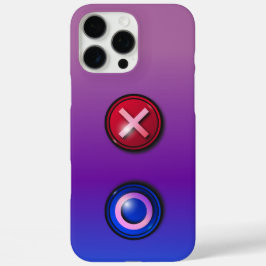 Funda iPhone 16 Pro Max Botones de Votación Azules Rojos Gradiente iPhone 