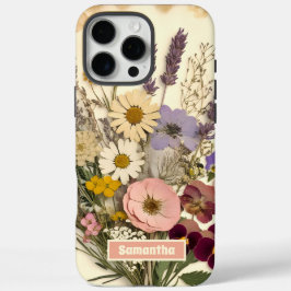 Funda iPhone 16 Pro Max Bouquet de flores prediseñadas de época