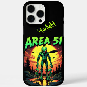 Funda iPhone 16 Pro Max Bright Neon Aliens Watch Area 51