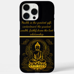 Funda iPhone 16 Pro Max Buda de oro sentado en Lotus Pose.