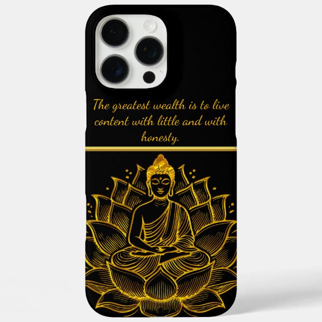 Funda iPhone 16 Pro Max Buda en Lotus Flower. (Reverso )
