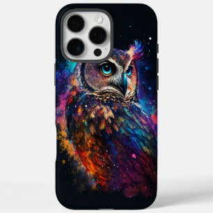 Funda iPhone 16 Pro Max Búho Espacial Colorido