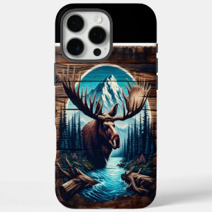 Funda iPhone 16 Pro Max Bull Moose Wood Art