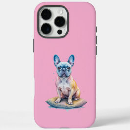 Funda iPhone 16 Pro Max Bulldog Francés Colorido y Artístico 
