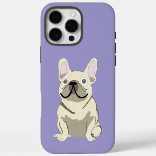 Funda iPhone 16 Pro Max Bulldog Francés Crema
