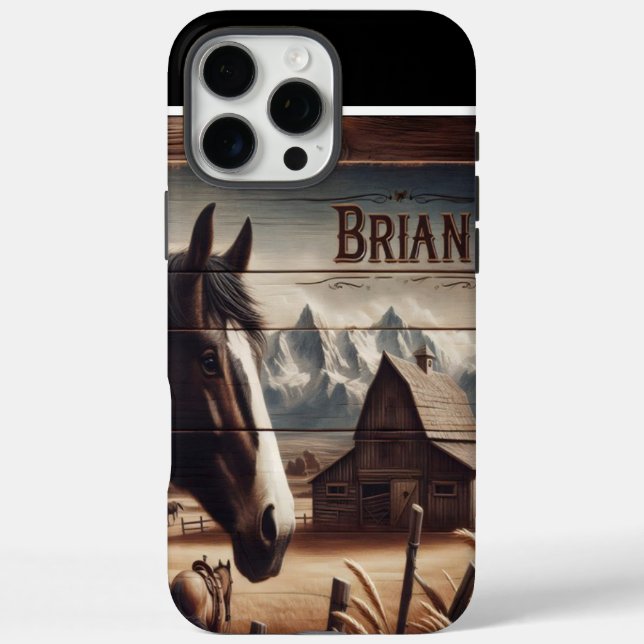 Funda iPhone 16 Pro Max Caballo de Granja de Brian (Reverso)