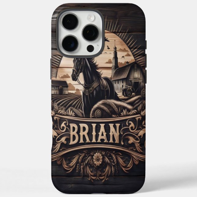 Funda iPhone 16 Pro Max Caballo de Granja de Brian (Reverso)