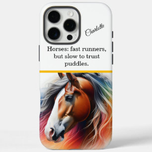 Funda iPhone 16 Pro Max Caballo vibrante con crin - Arte de IA