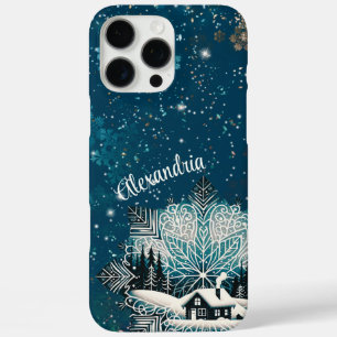 Funda iPhone 16 Pro Max Cabaña Copo de Nieve