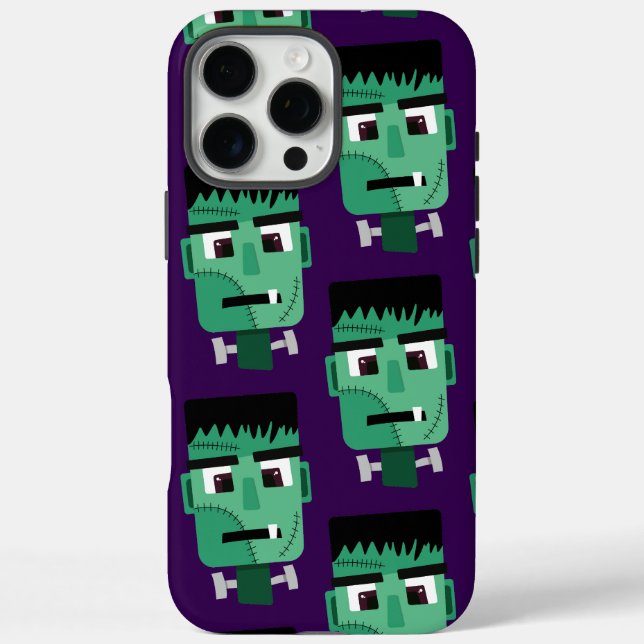 Funda iPhone 16 Pro Max Cabeza de Frankenstein Monster (Reverso)