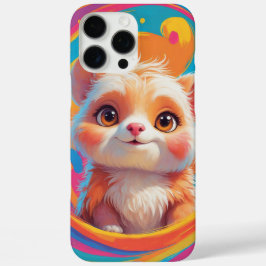 Funda iPhone 16 Pro Max Cachorro adorable en un baño colorido