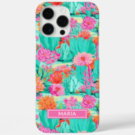 Funda iPhone 16 Pro Max Cactus Florales Modernos Personalizados