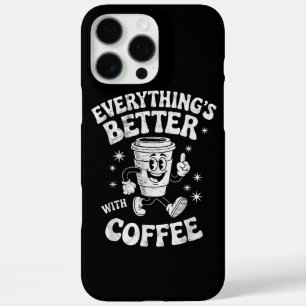 Funda iPhone 16 Pro Max Café divertido retro vintage para hombres o mujere