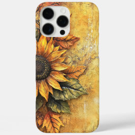 Funda iPhone 16 Pro Max Caída de los girasoles en otoño deja medios mixtos