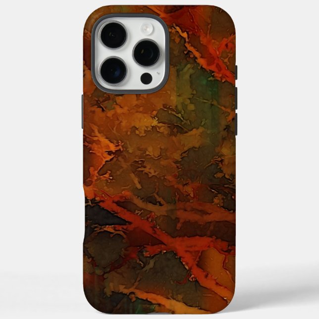 Funda iPhone 16 Pro Max Caída del Resumen de la Tierra Rica Profunda Otoño (Reverso)