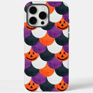 Funda iPhone 16 Pro Max Calabaza de Halloween con escamas de sirena