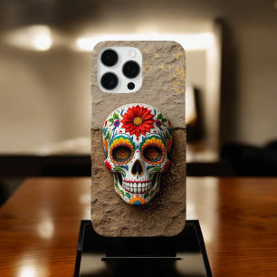Funda iPhone 16 Pro Max Calavera de azúcar floral vibrante