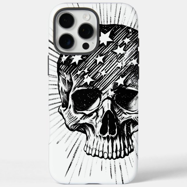Funda iPhone 16 Pro Max Calavera & Estrellas II (Reverso)