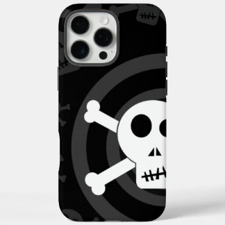 Funda iPhone 16 Pro Max =[ Calaveras y huesos cruzados ]= 